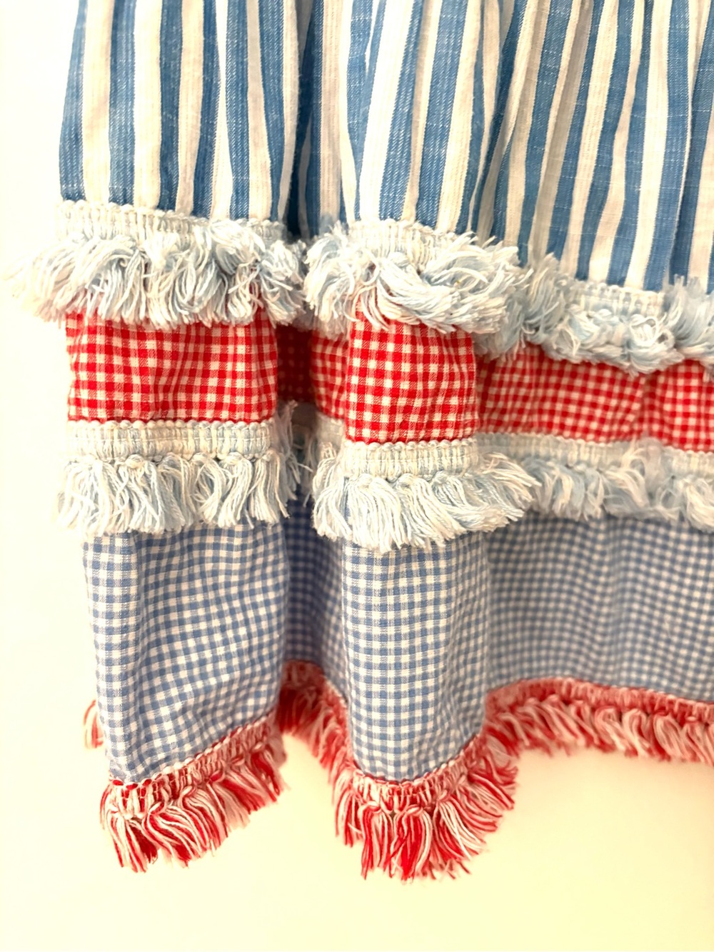 Tuckernuck Blue and Red Striped Tiered Mini Dress - Picture 4 of 7